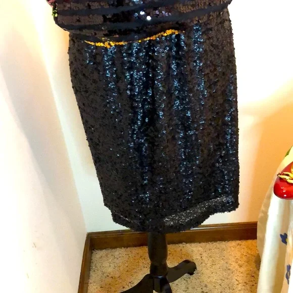 Lane bryant top black sequin skirt